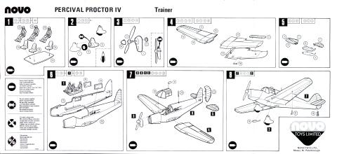 Инструкция по сборке NOVO F341 Percival Proctor IV Trainer,